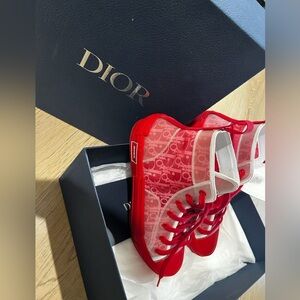 Mens dior red oblique sneaker